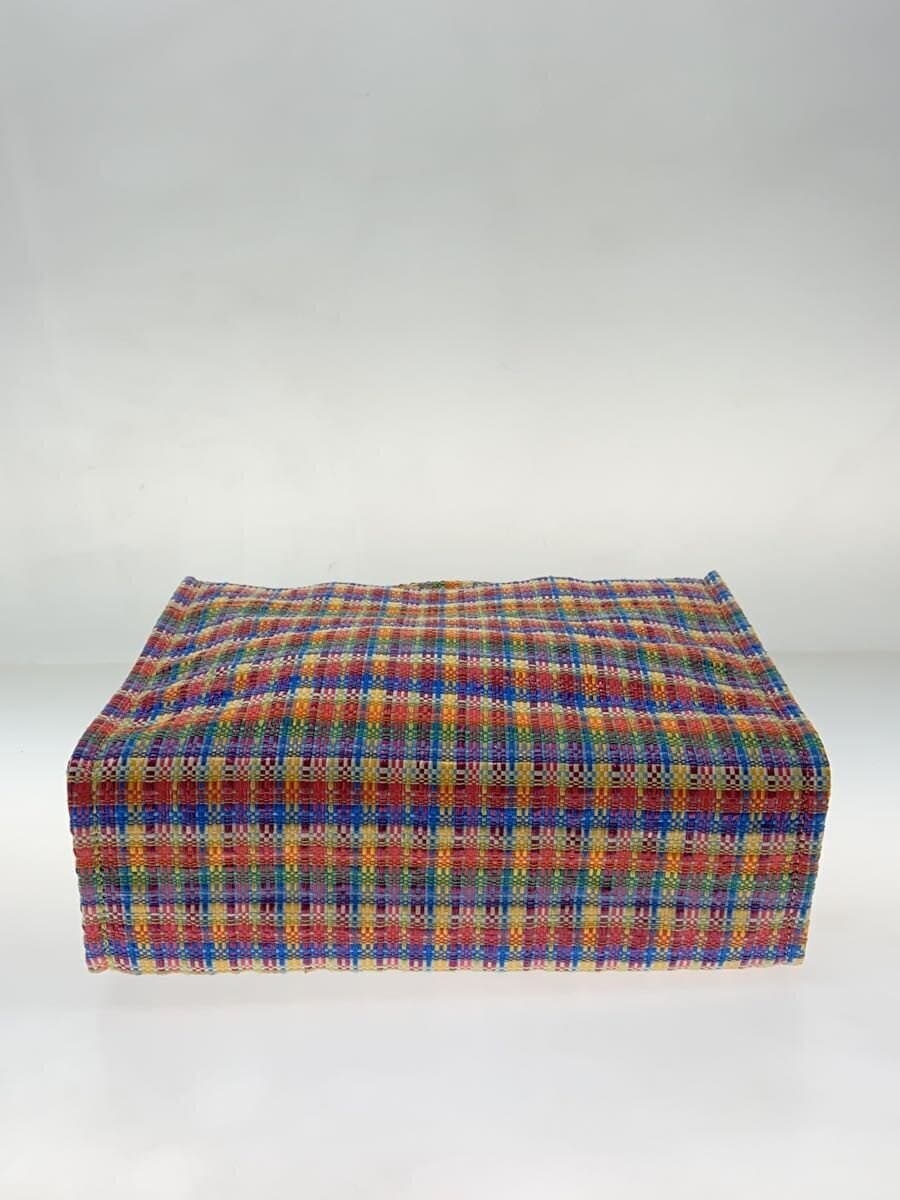 TSURU By MARIKO OIKAWA Straw Multicolor Tote Bag Check 4