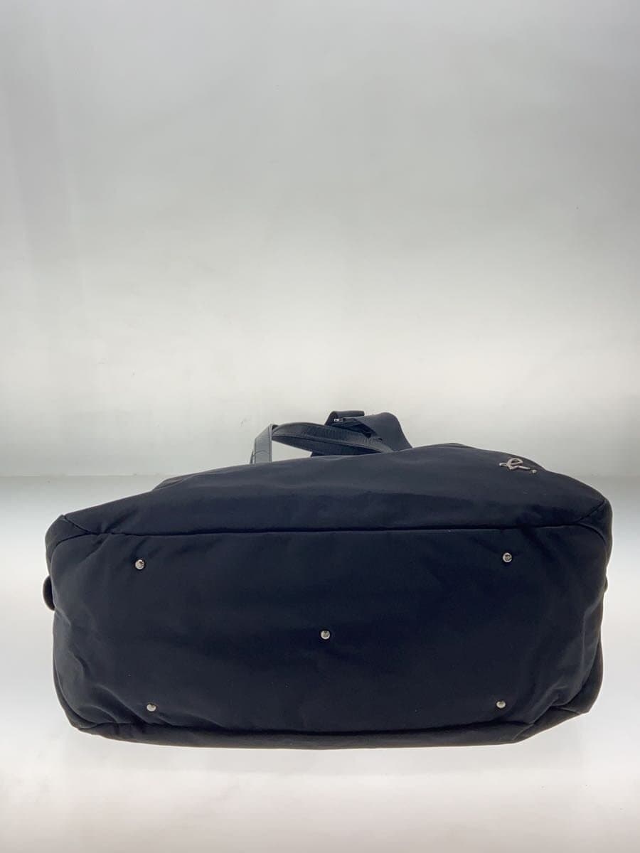 agnes b VOYAGE2-Way Tote Bag Nylon x Cowhide Black 4