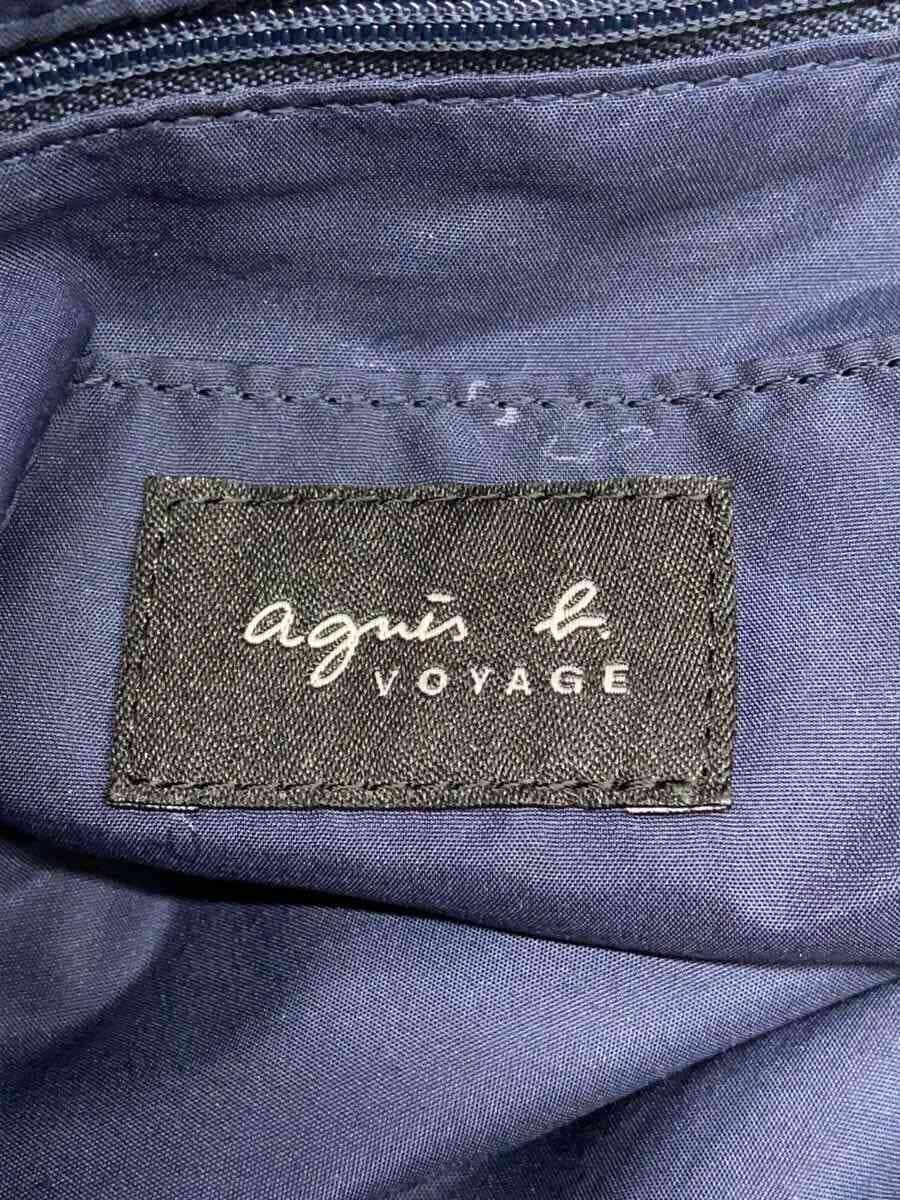 agnes b VOYAGE2-Way Tote Bag Nylon x Cowhide Black 5