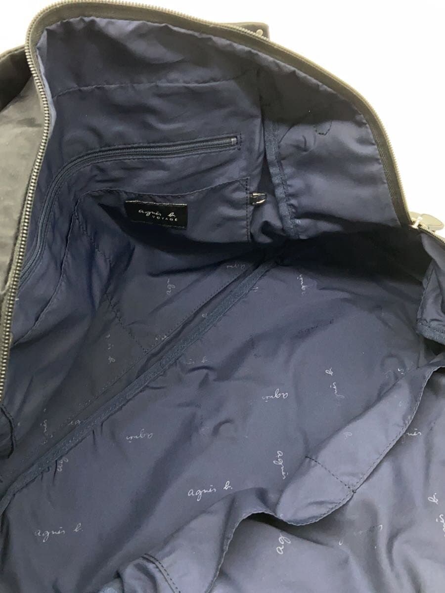 agnes b VOYAGE2-Way Tote Bag Nylon x Cowhide Black 6