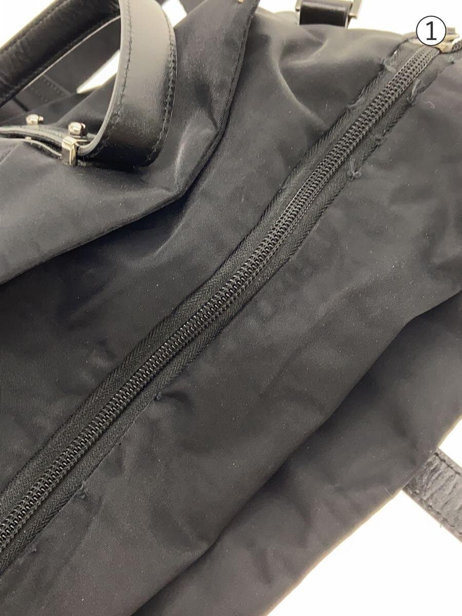 agnes b VOYAGE2-Way Tote Bag Nylon x Cowhide Black 7