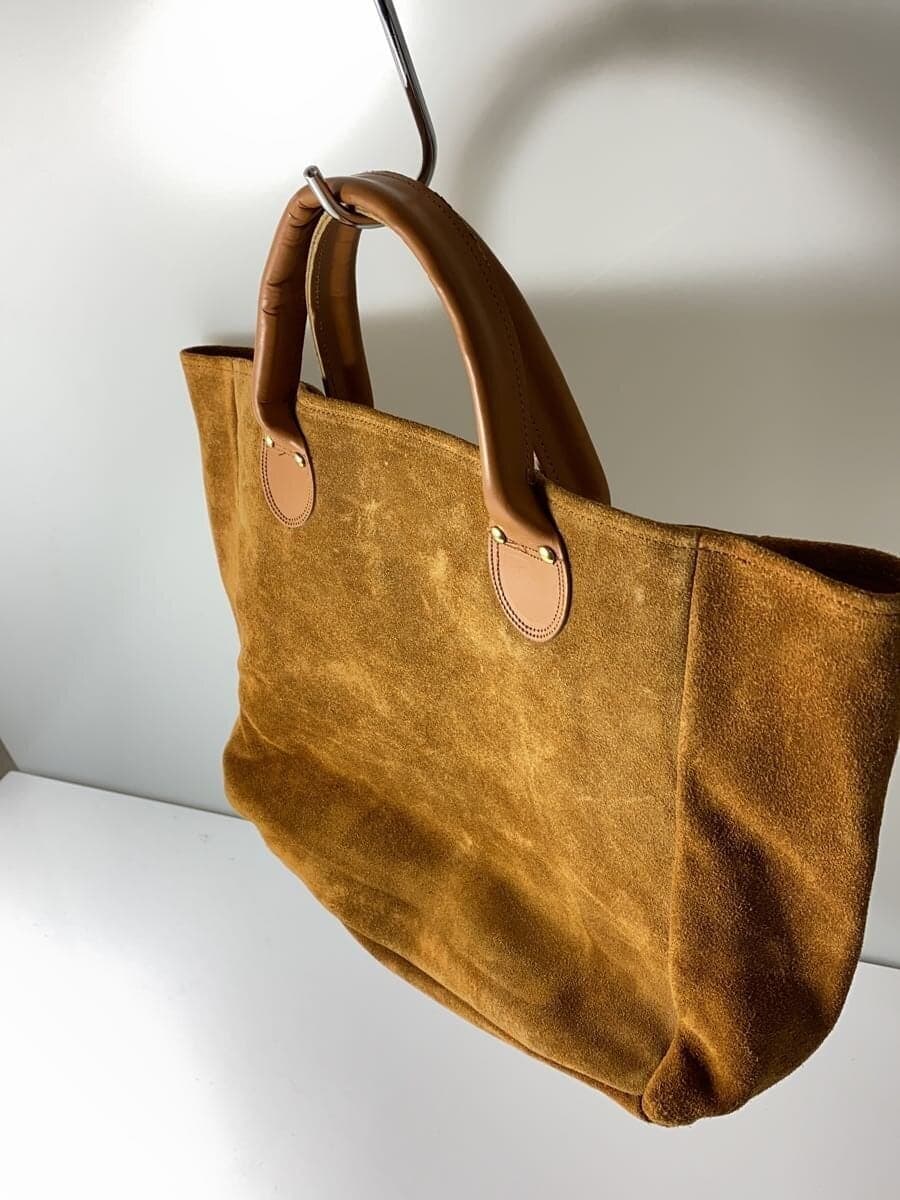 Brookstone Tote Bag Suede CML 80s Stains Present 2