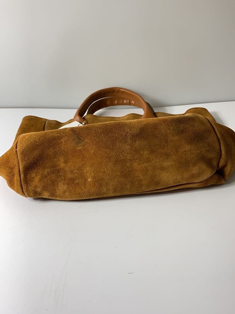 Brookstone Tote Bag Suede CML 80s Stains Present 4