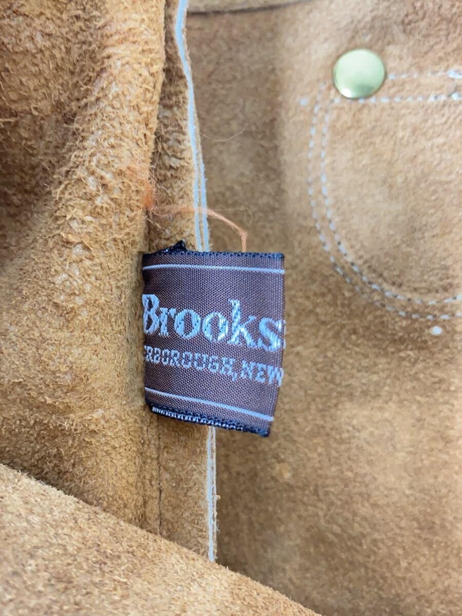 Brookstone Tote Bag Suede CML 80s Stains Present 5