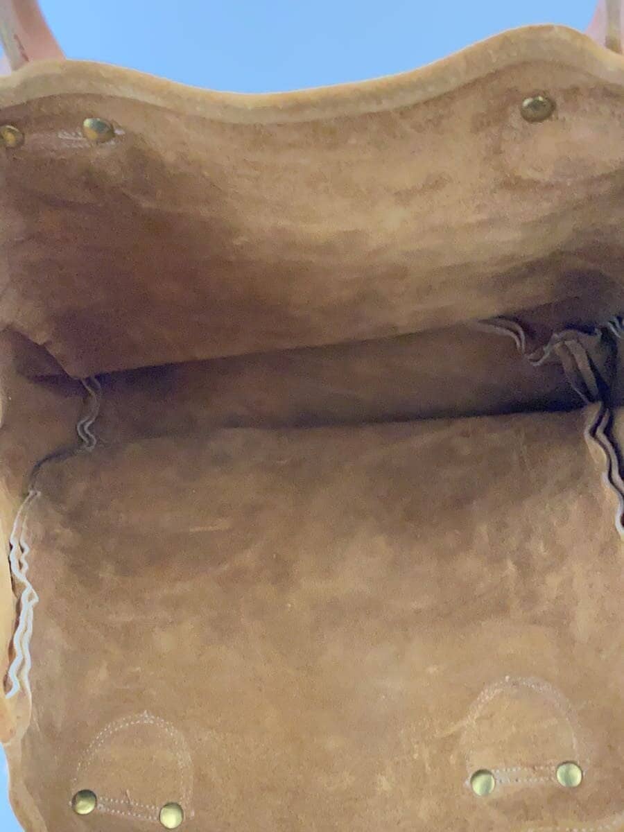 Brookstone Tote Bag Suede CML 80s Stains Present 7