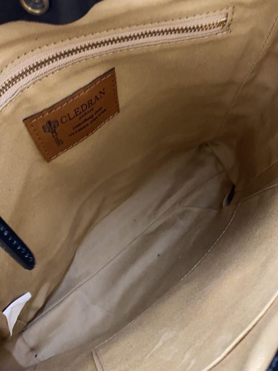 CLEDRAN Tote Bag Leather BLK 6