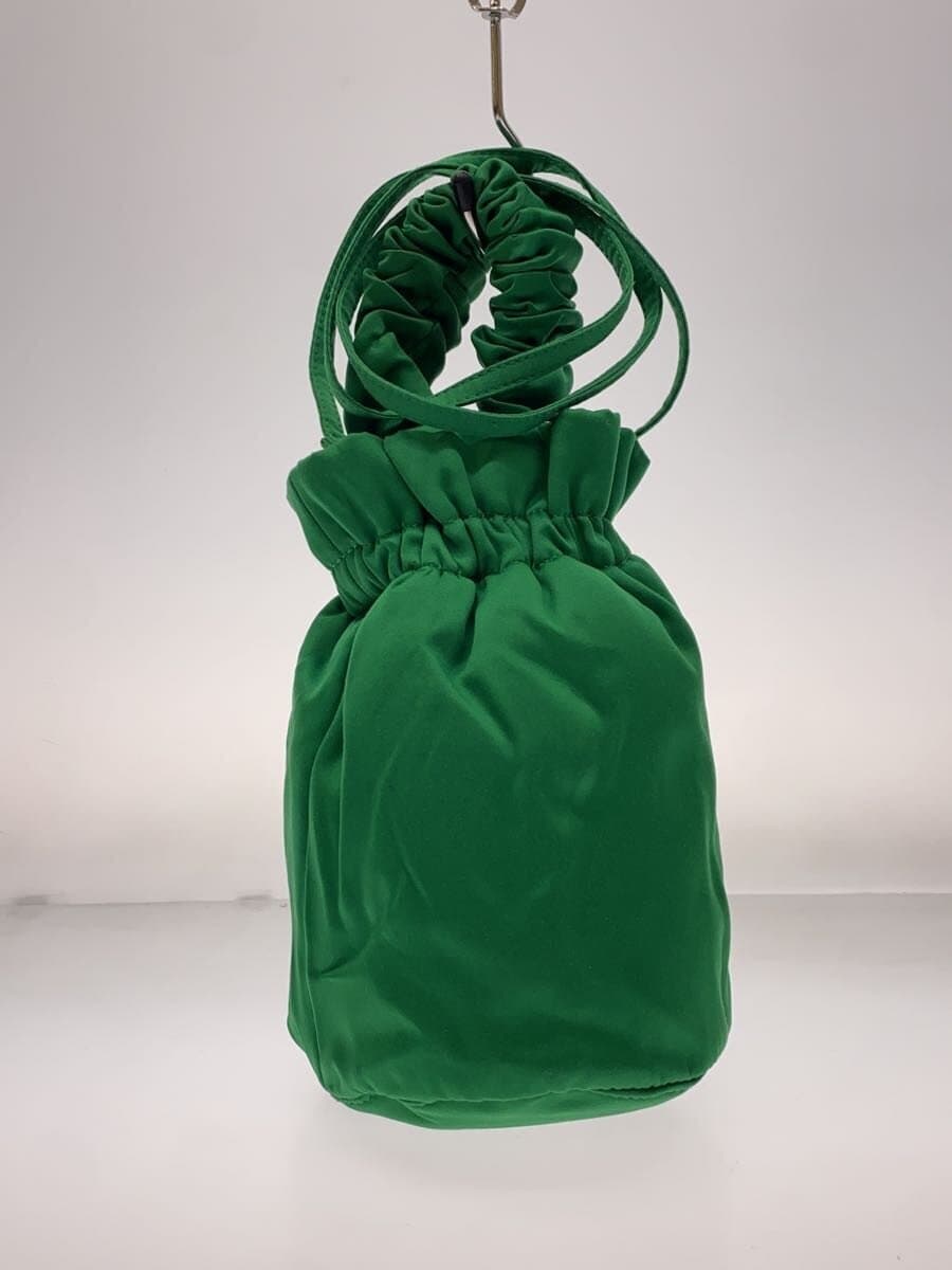 GANNI Shoulder Bag Polyester GRN Drawstring 2-Way 3