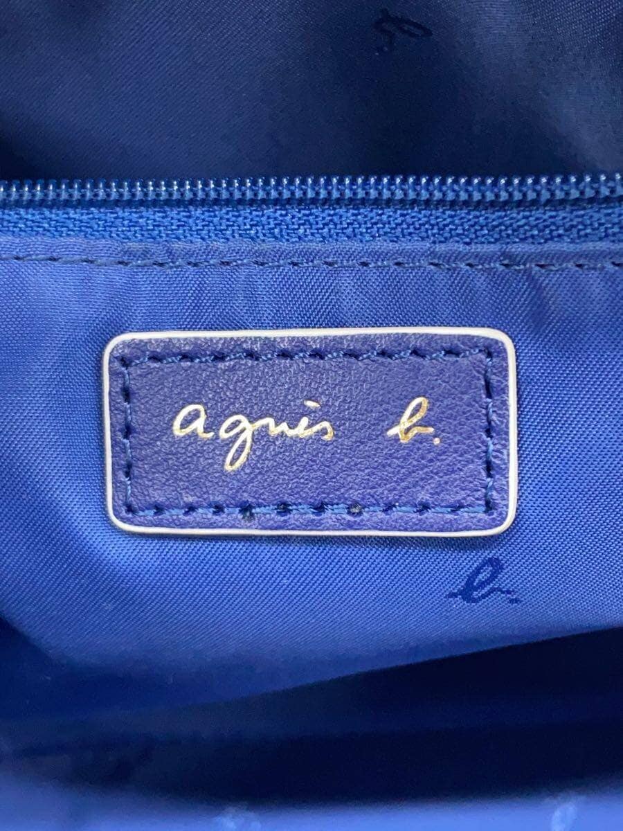 agnes b. MARINE 2way Boston bag Shoulder bag Cowhide BLU 0as01-02 5