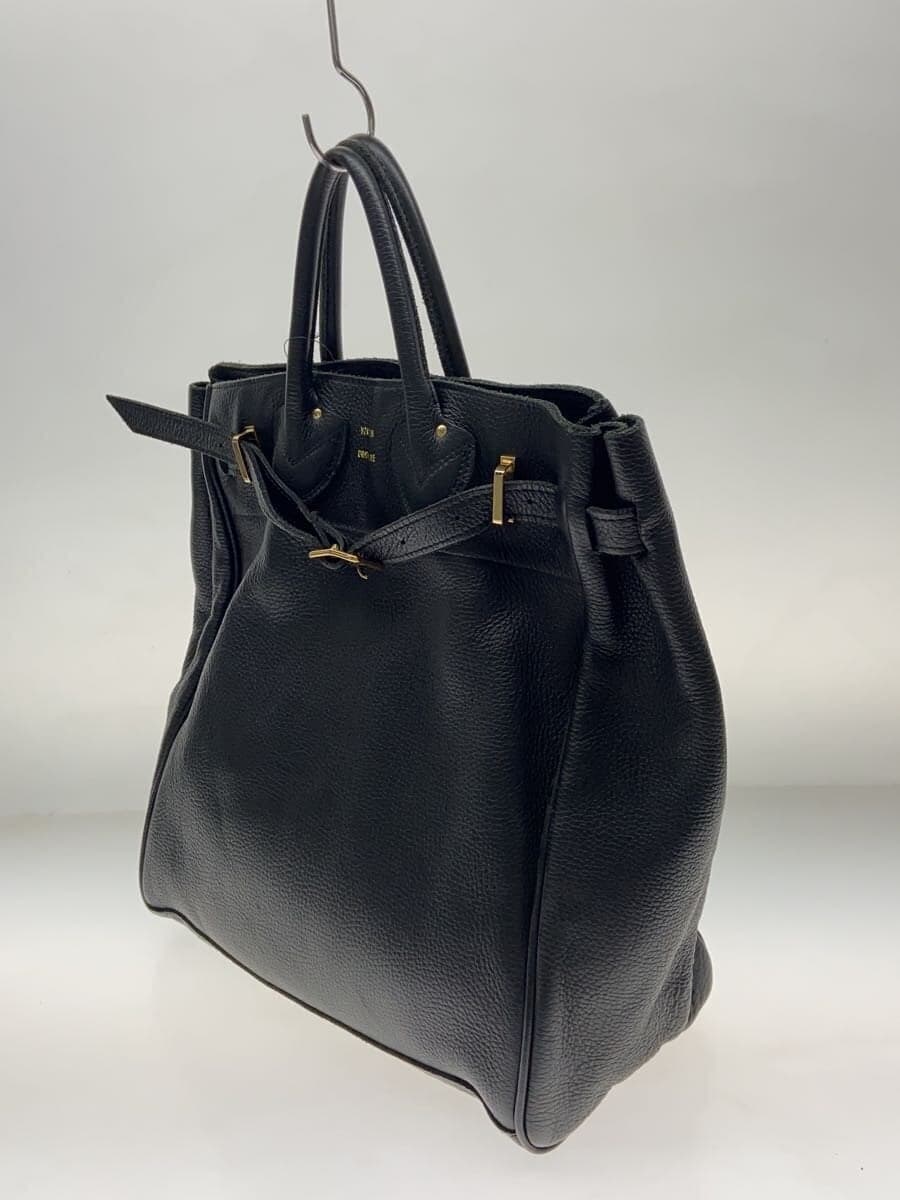 YOUNG & OLSEN tote bag leather BLK solid color 2