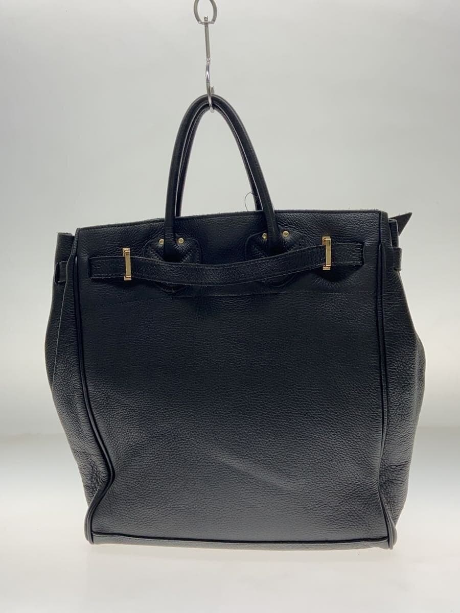 YOUNG & OLSEN tote bag leather BLK solid color 3