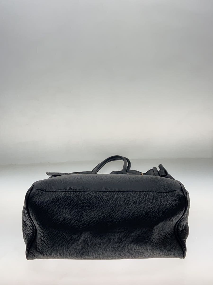 YOUNG & OLSEN tote bag leather BLK solid color 4