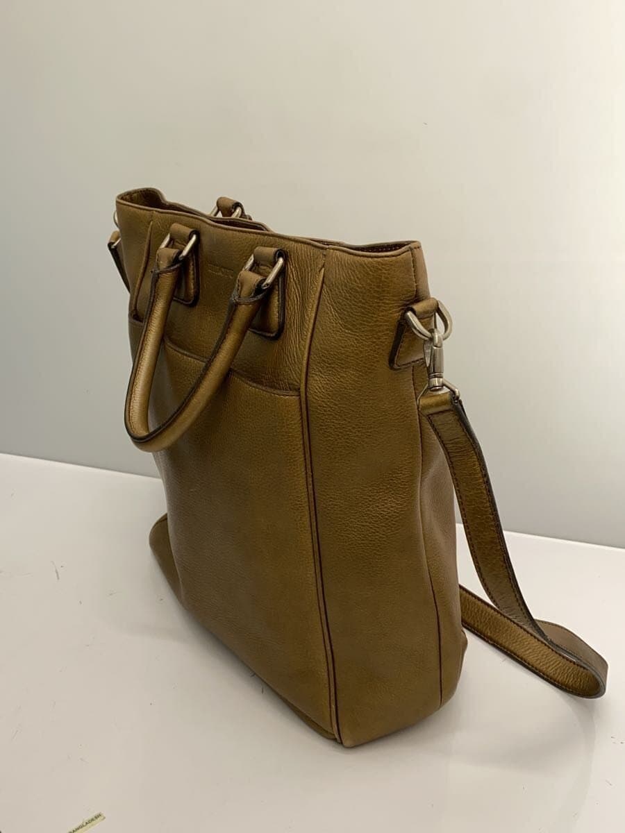 HIROFU Shoulder Bag GLD Solid Inside With Stain Consider Condition 2