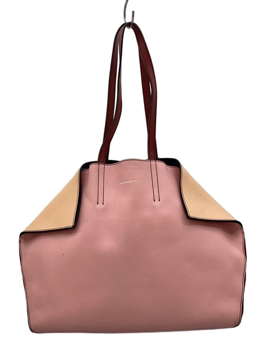 Alexander McQueen Butterfly Tote Bag Leather Pink