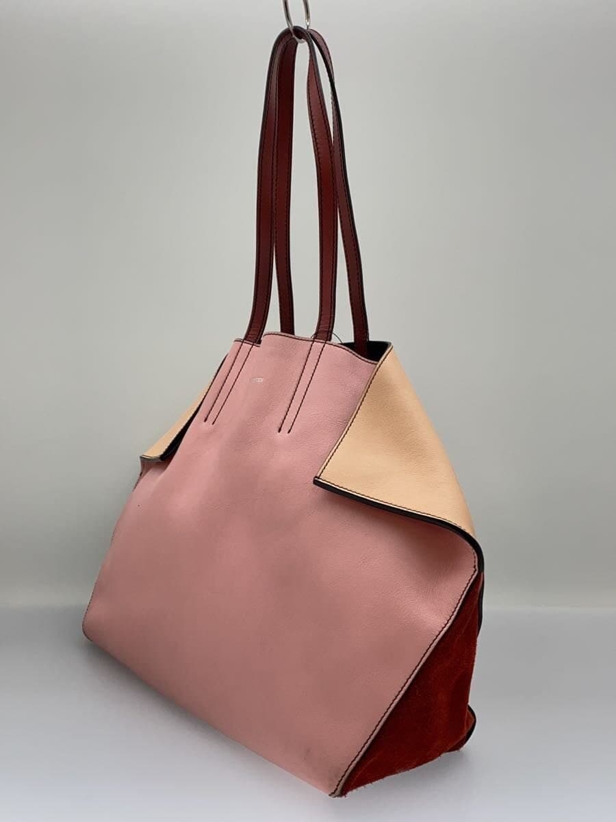 Alexander McQueen Butterfly Tote Bag Leather Pink 2