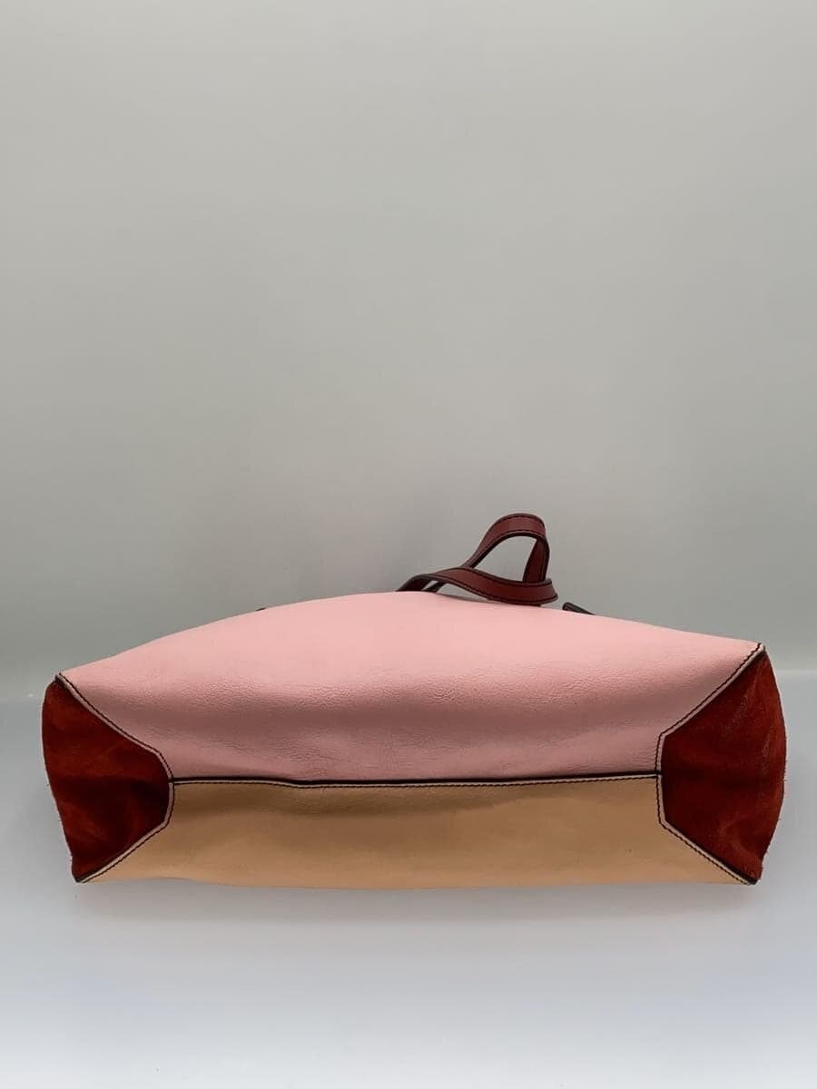 Alexander McQueen Butterfly Tote Bag Leather Pink 4