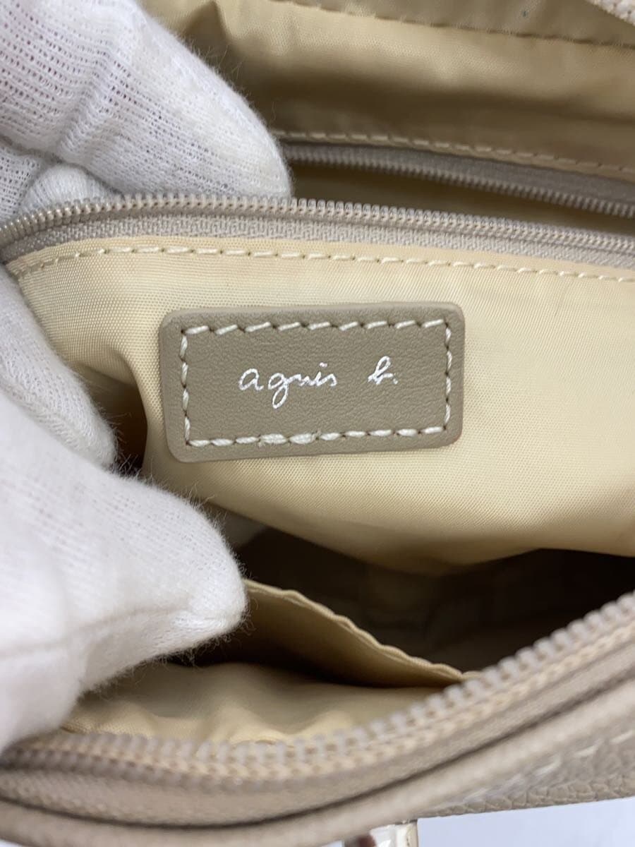 agnes b. Shoulder Bag Cowhide BEG OAS04M-03 5