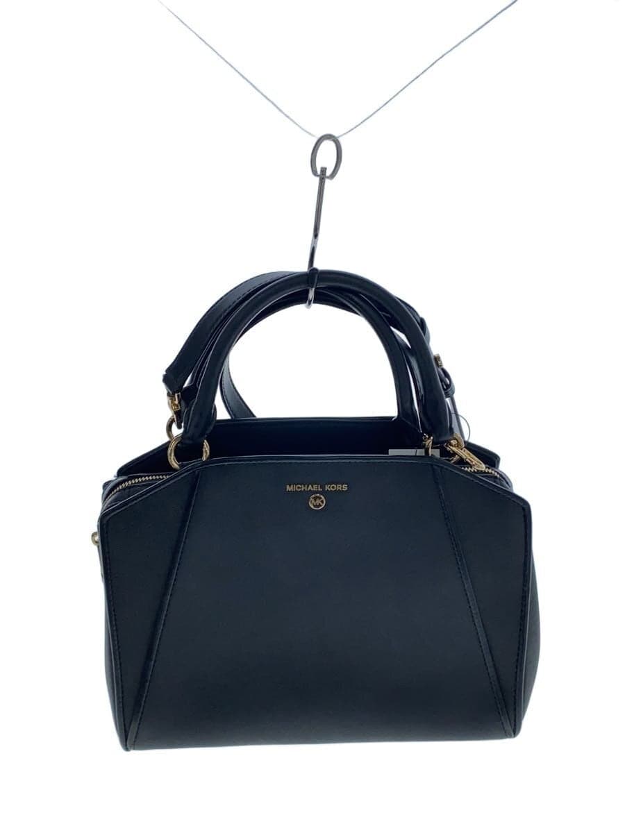 MICHAEL KORS Shoulder Bag BLK 30F1G9CS2L Cleo Medium Saffiano Leather Satc