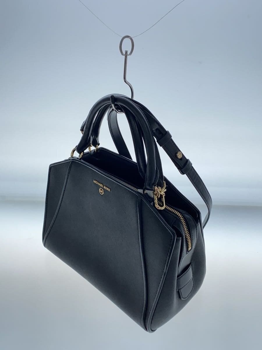 MICHAEL KORS Shoulder Bag BLK 30F1G9CS2L Cleo Medium Saffiano Leather Satc 2