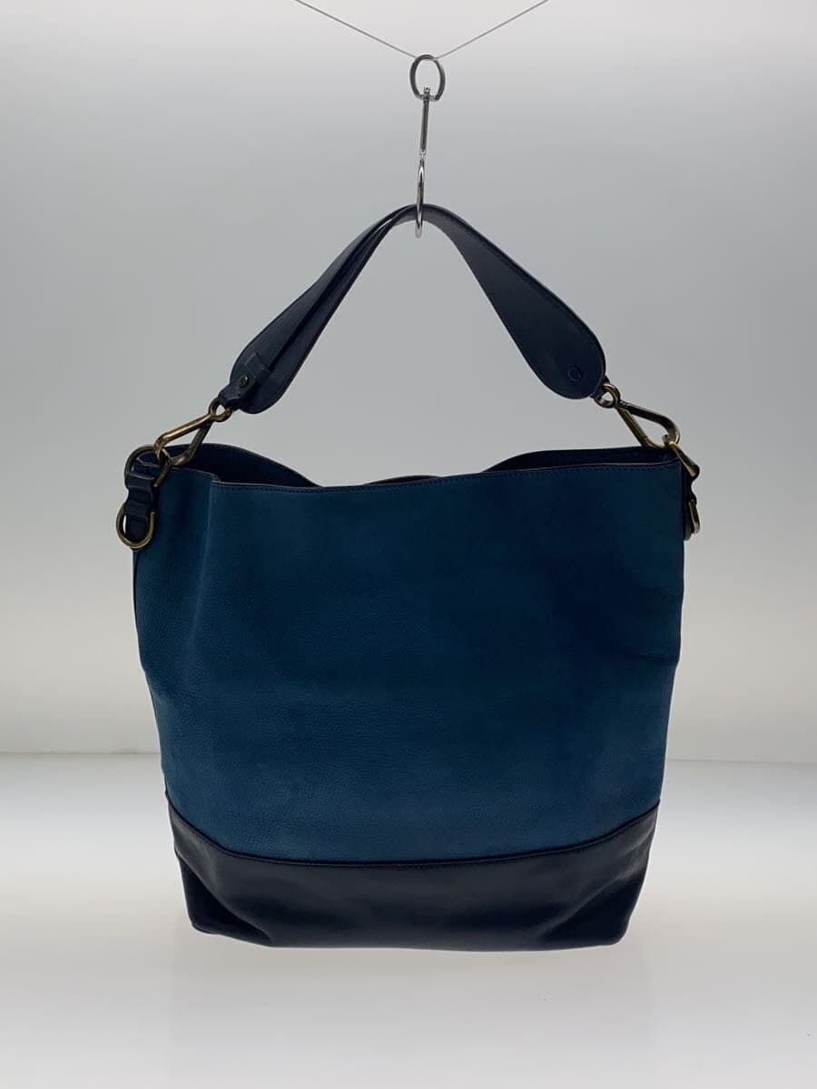 POLO RALPH LAUREN Hobo Tote Bag 2WAY Suede Leather NVY 3