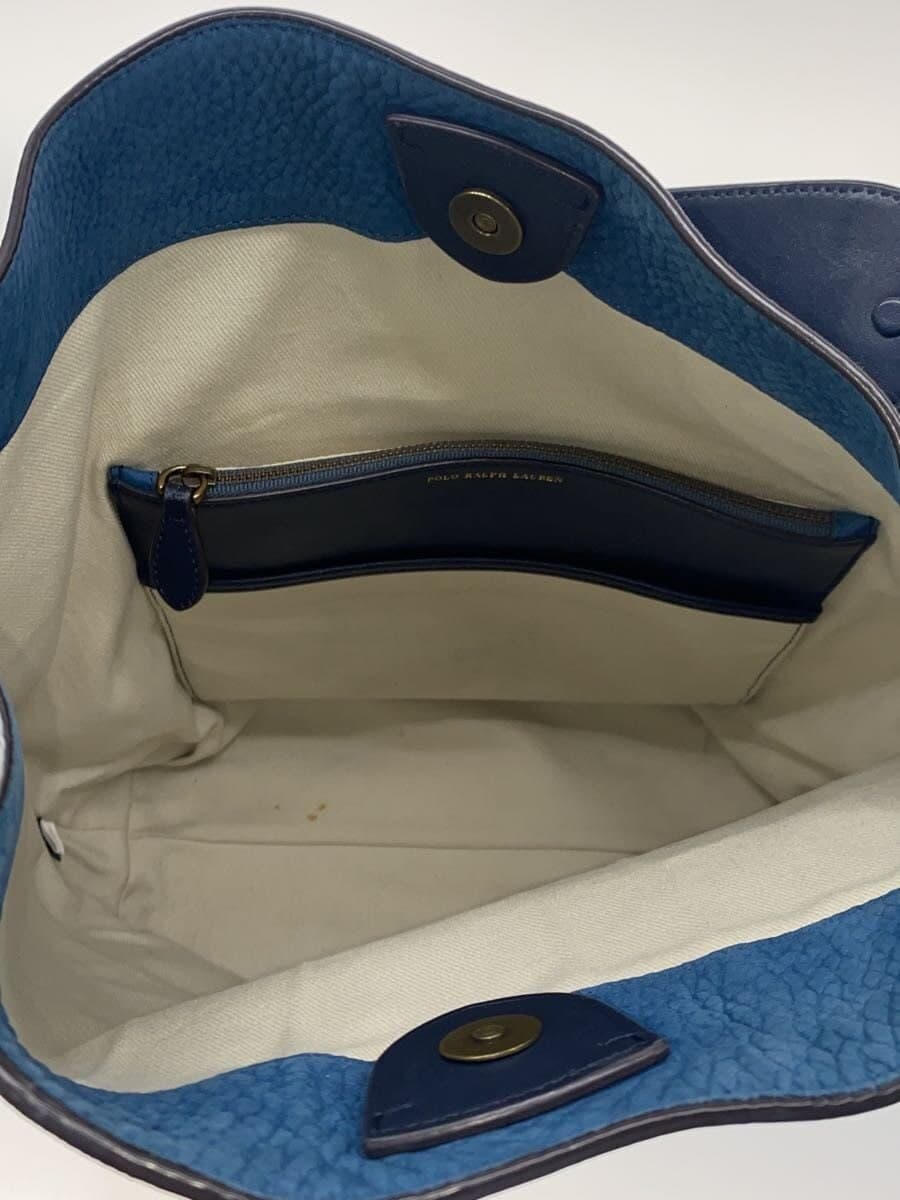 POLO RALPH LAUREN Hobo Tote Bag 2WAY Suede Leather NVY 6