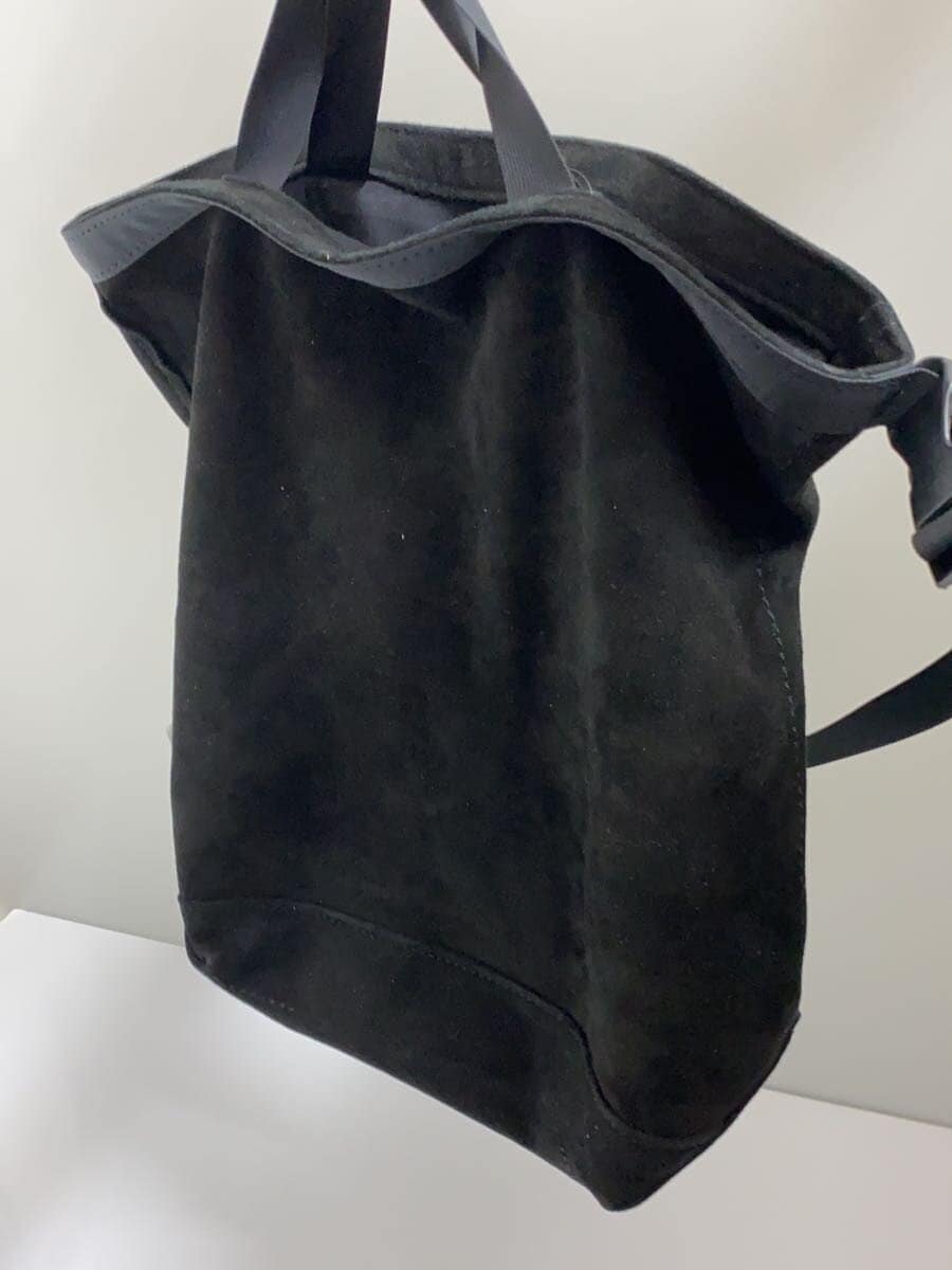 TEMBEAEX ROLL TOP TOTE SHEEP SILKY Shoulder Bag -- BLK 2