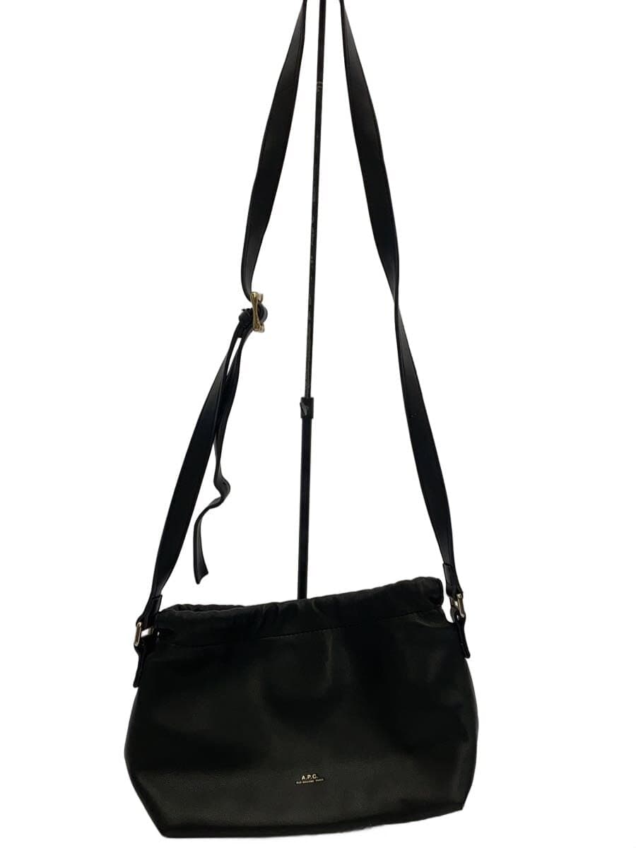 A.P.C. Shoulder Bag BLK Drawstring Shoulder Bag