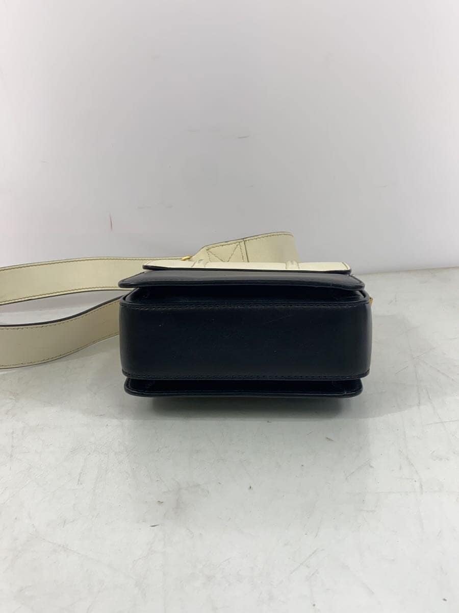 LANVIN Hardware Scratch Shoulder With Stain Gigi Mini Shoulder Bag Mono Black Leather 4