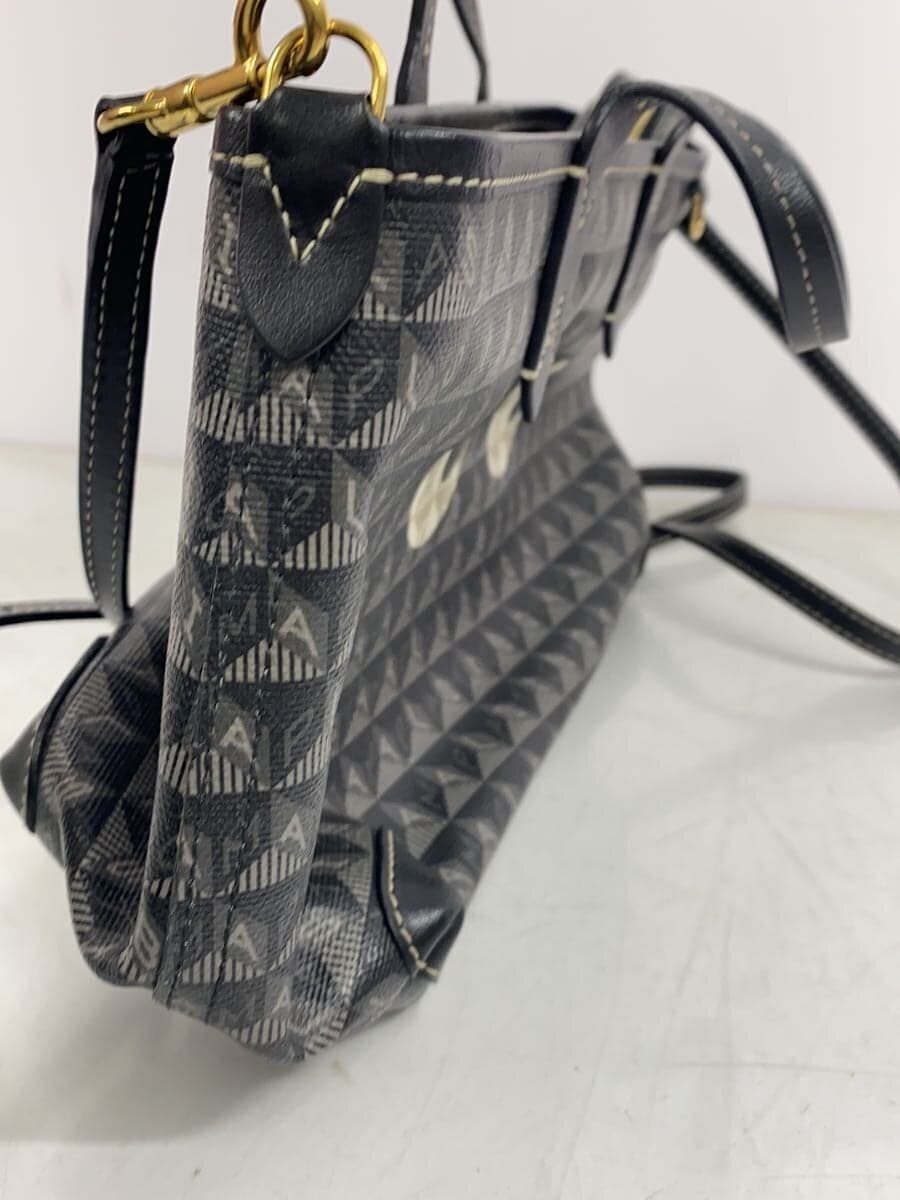 ANYA HINDMARCH Corner Wear I AM A PLASTIC BAG XS TOTE Shoulder Bag PVC BLK All Over Pattern 2