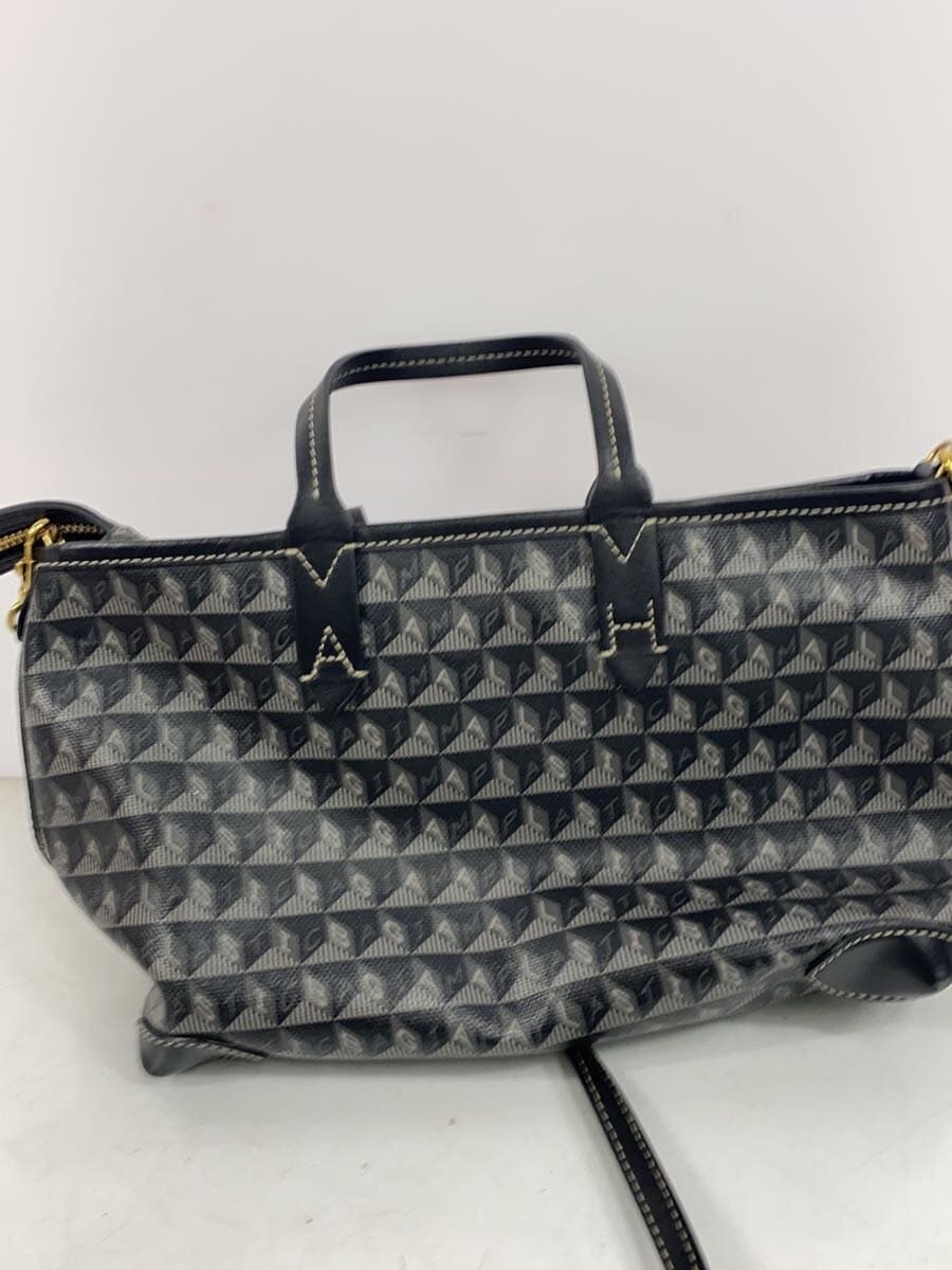 ANYA HINDMARCH Corner Wear I AM A PLASTIC BAG XS TOTE Shoulder Bag PVC BLK All Over Pattern 3