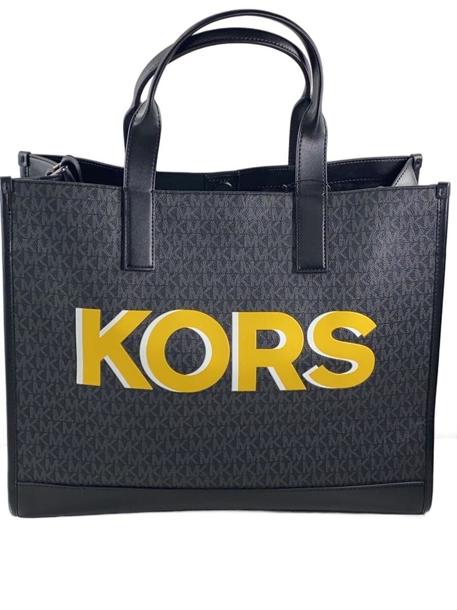 MICHAEL KORS Tote Bag PVC BLK All Over Pattern 37S4LPCT4B Structure 2-Way