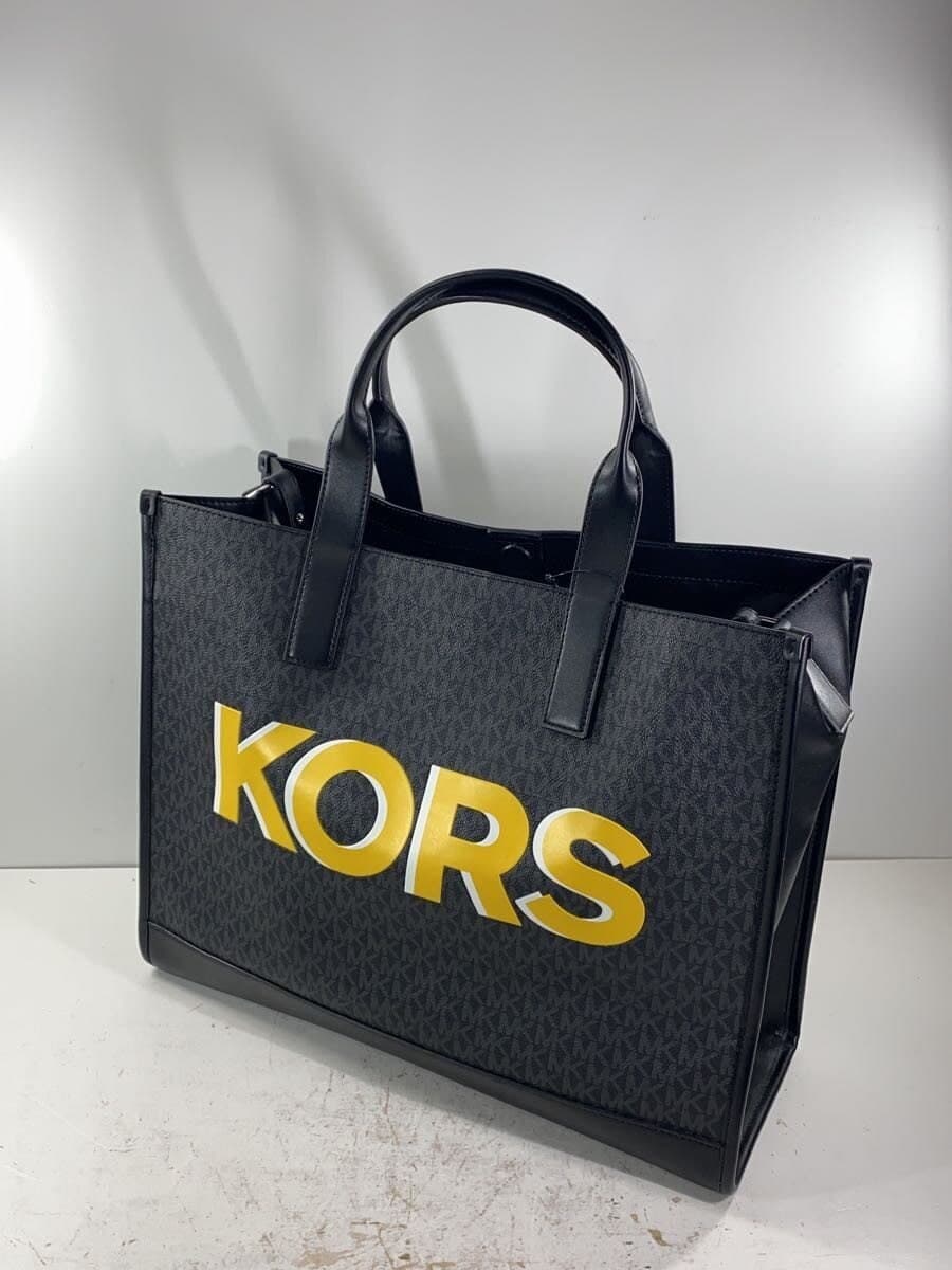 MICHAEL KORS Tote Bag PVC BLK All Over Pattern 37S4LPCT4B Structure 2-Way 2