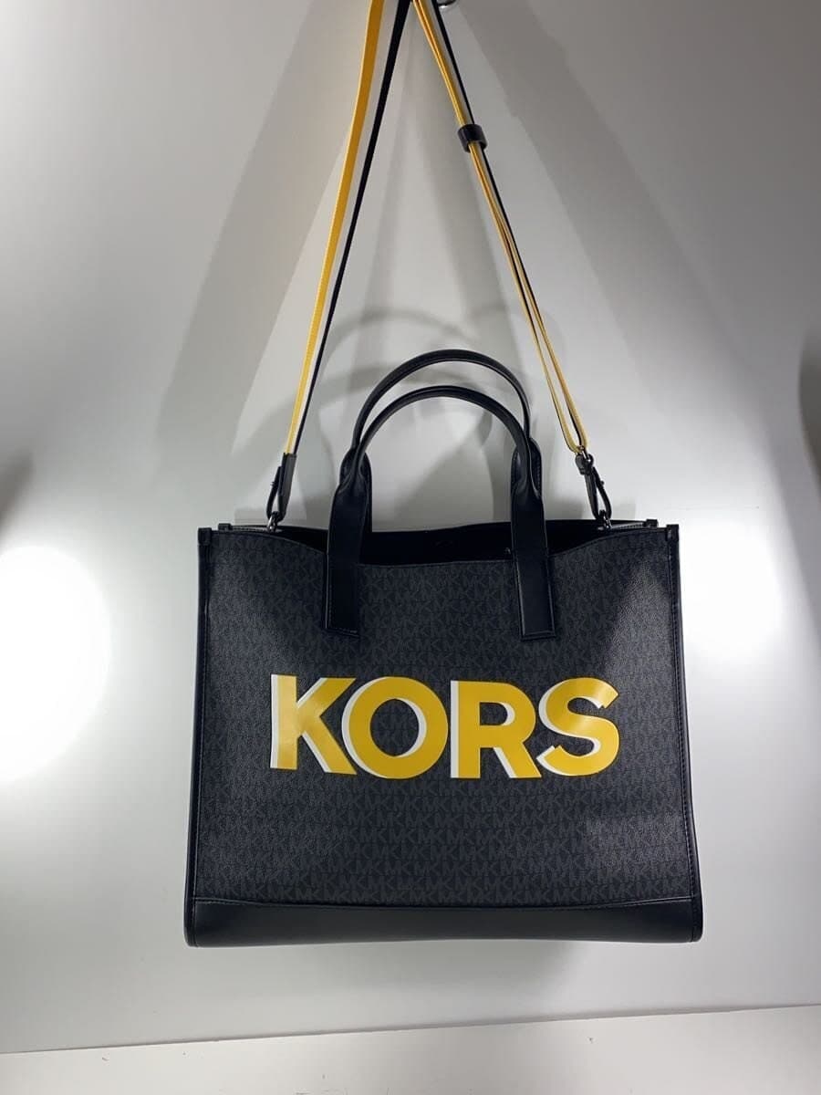 MICHAEL KORS Tote Bag PVC BLK All Over Pattern 37S4LPCT4B Structure 2-Way 3