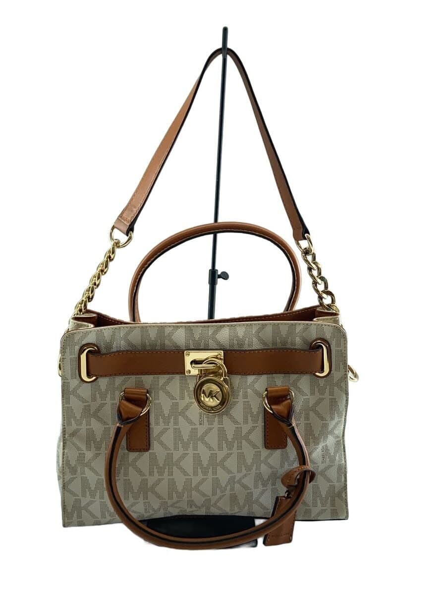 MICHAEL KORS Shoulder Bag Leather CRM All-over Pattern AP-1204
