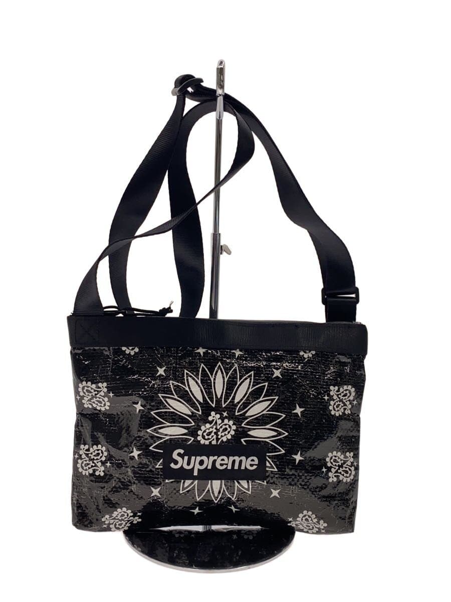 Supreme21SS Bandana Tarp Side Bag BLK Paisley