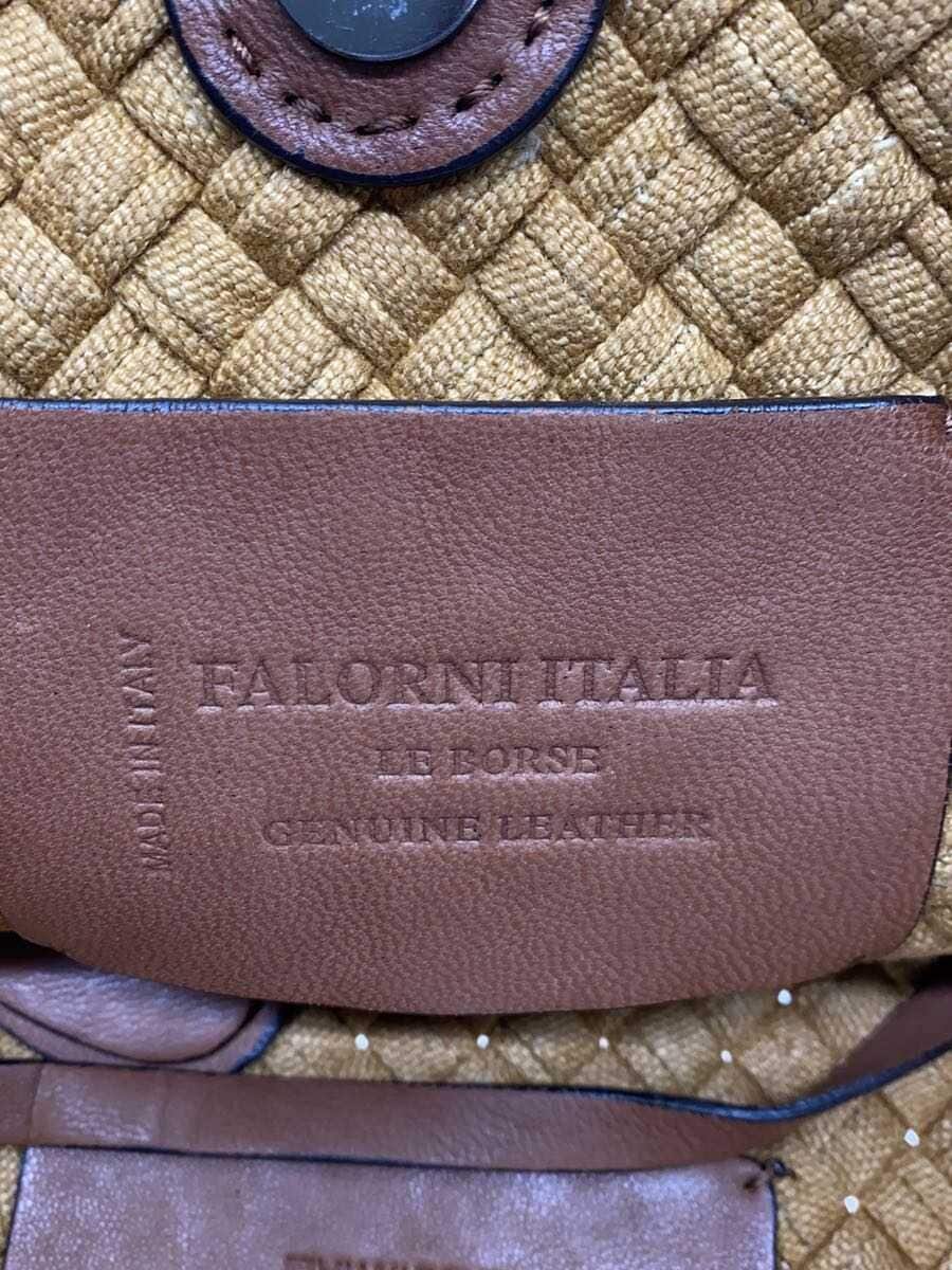 FALORNI Tote Bag Camel F927 Intrecciato 5