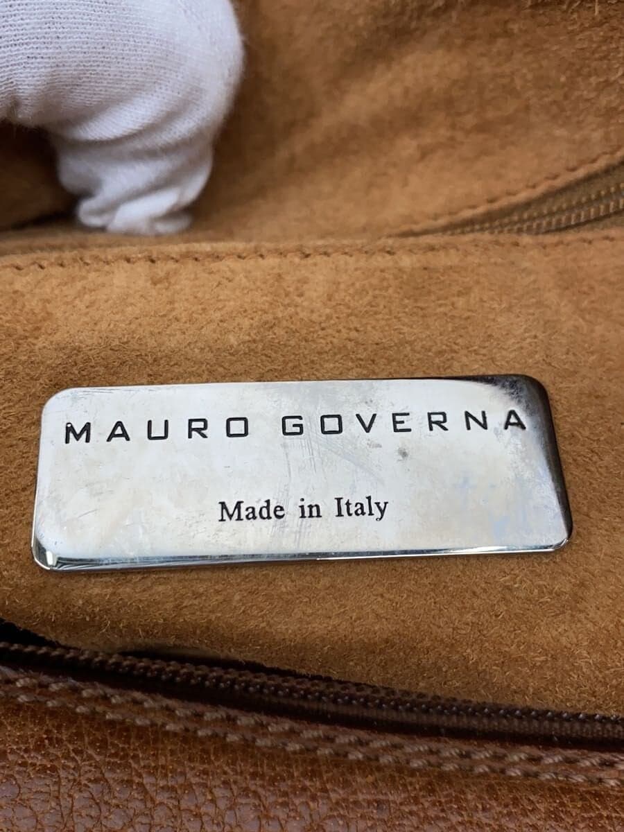 MAURO GOVERNA Boston Bag Brown Has scuff marks 5
