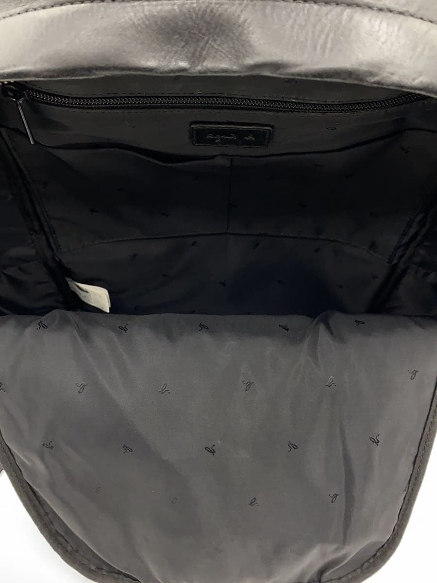 agnes b. 17AW Backpack Cowhide BLK JH07A 6