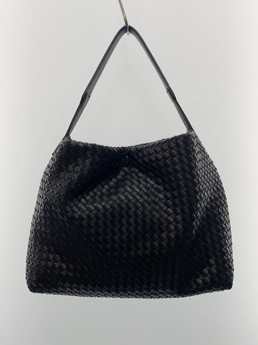 JISTORY SYNTHETIC LEATHER MESH SHOULDER BAG -- BLK 3