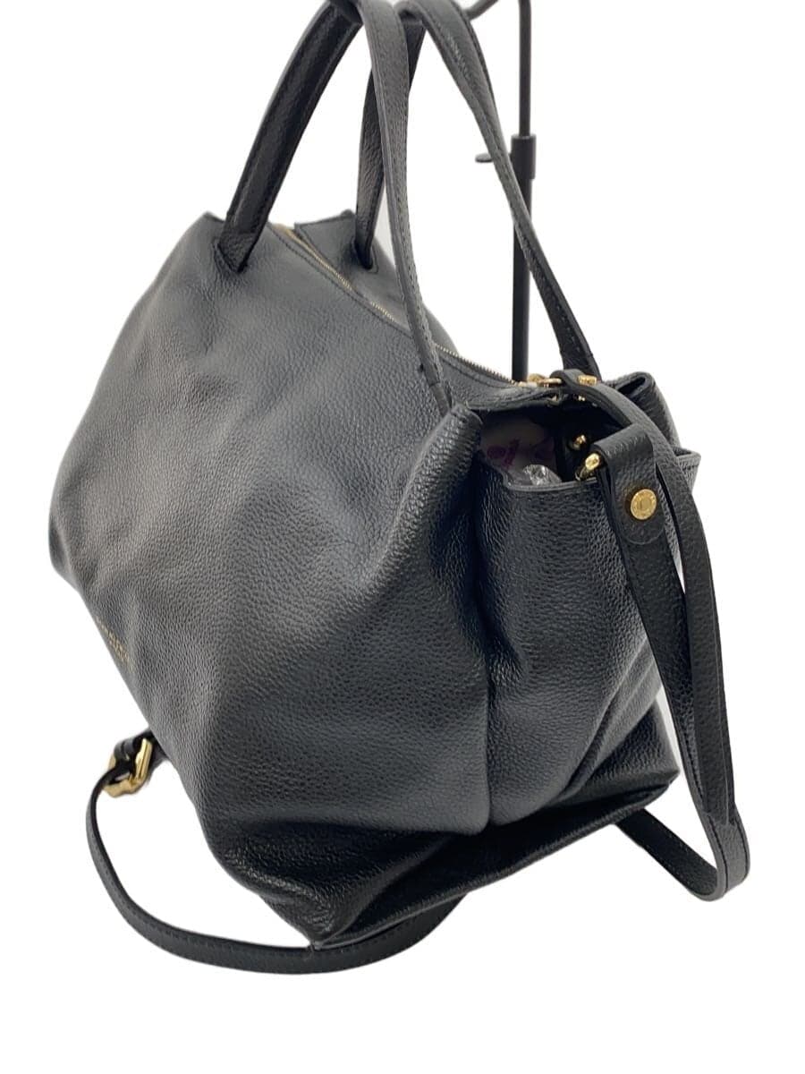 GIANNI CHIARINI Origami M Shoulder Bag Leather BLK 2