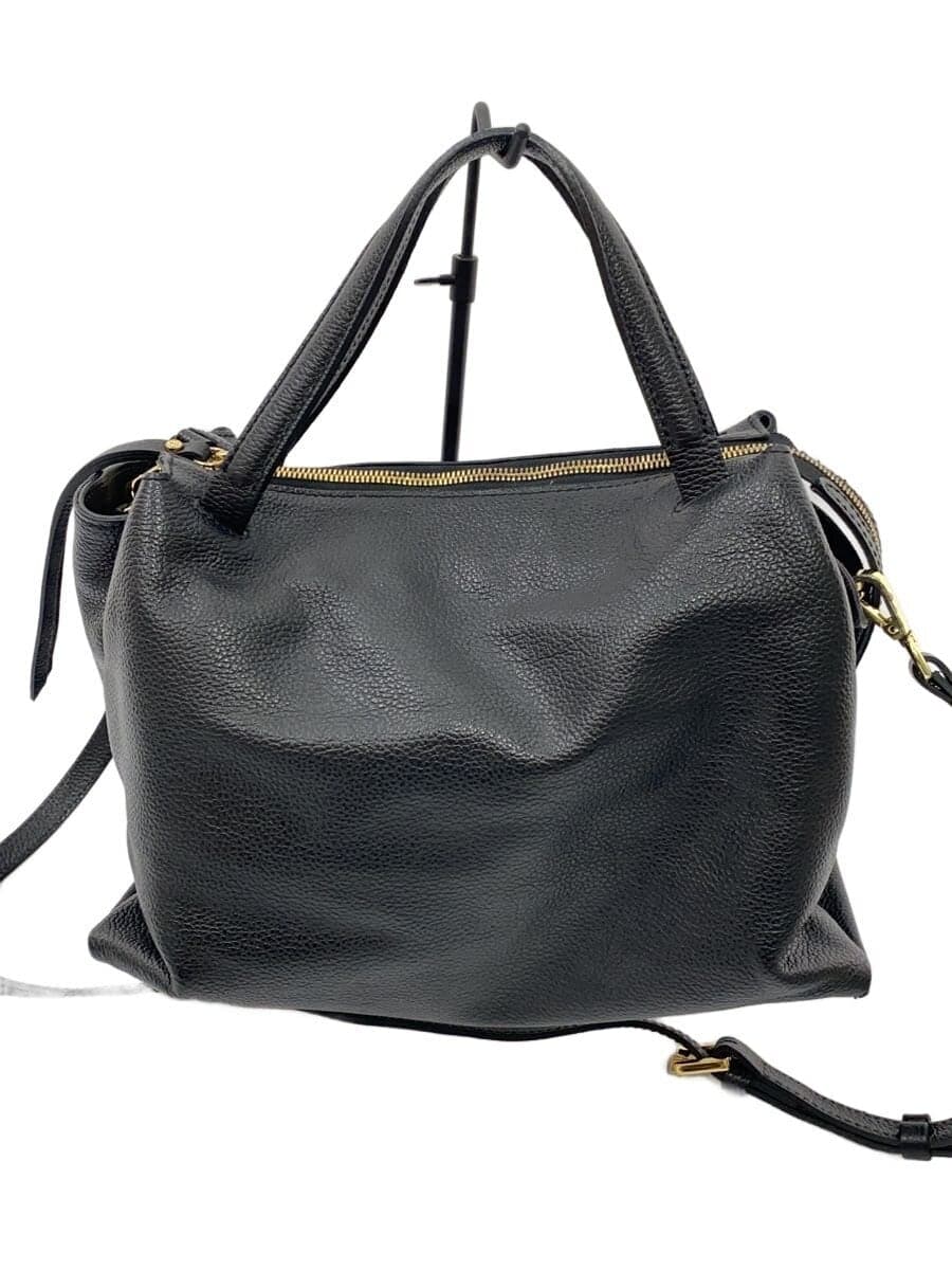 GIANNI CHIARINI Origami M Shoulder Bag Leather BLK 3