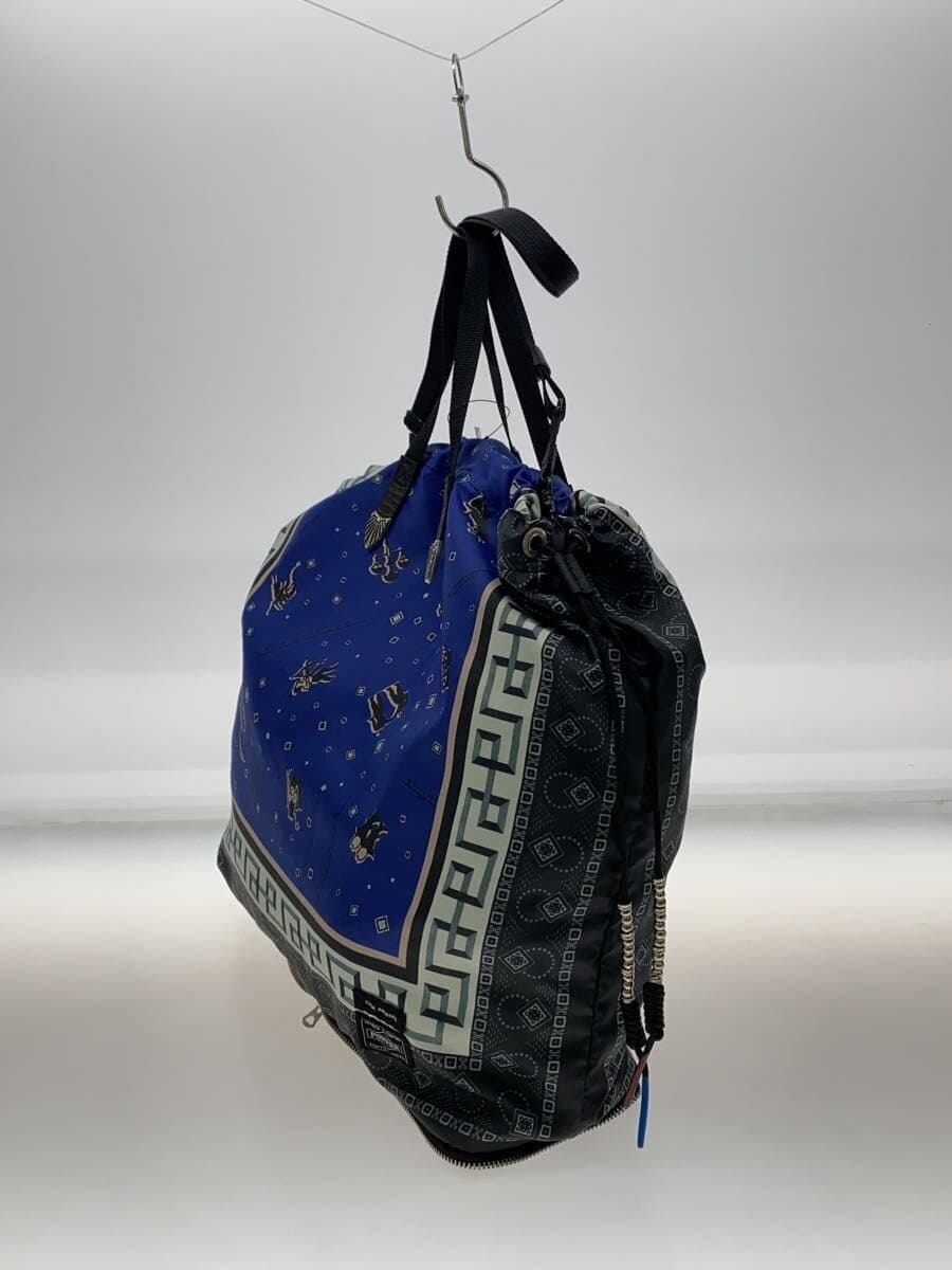 PORTER × TOGA Tote Bag Polyester Black All-over Print Packable Tote Bag ×TOGA 2