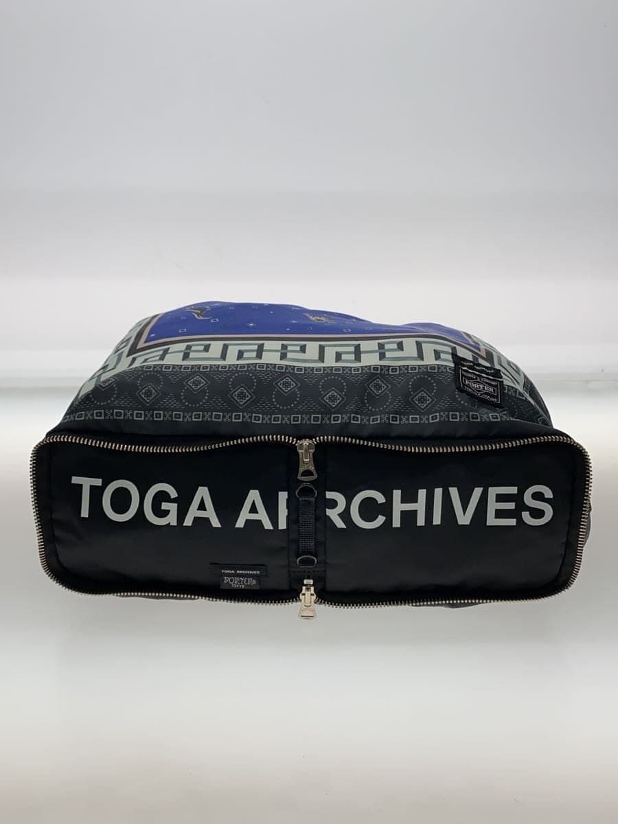 PORTER × TOGA Tote Bag Polyester Black All-over Print Packable Tote Bag ×TOGA 4