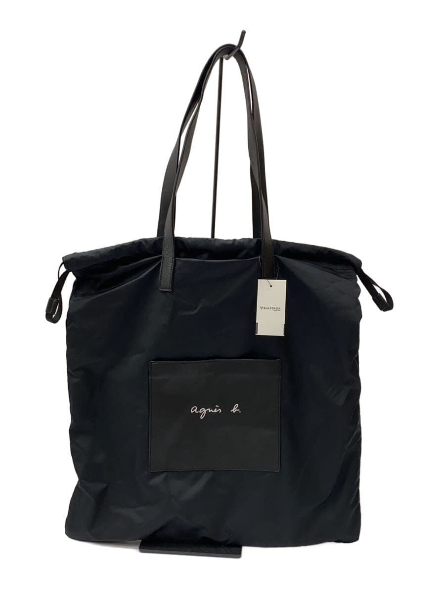 agnes b. tote bag polyester black MH12-03
