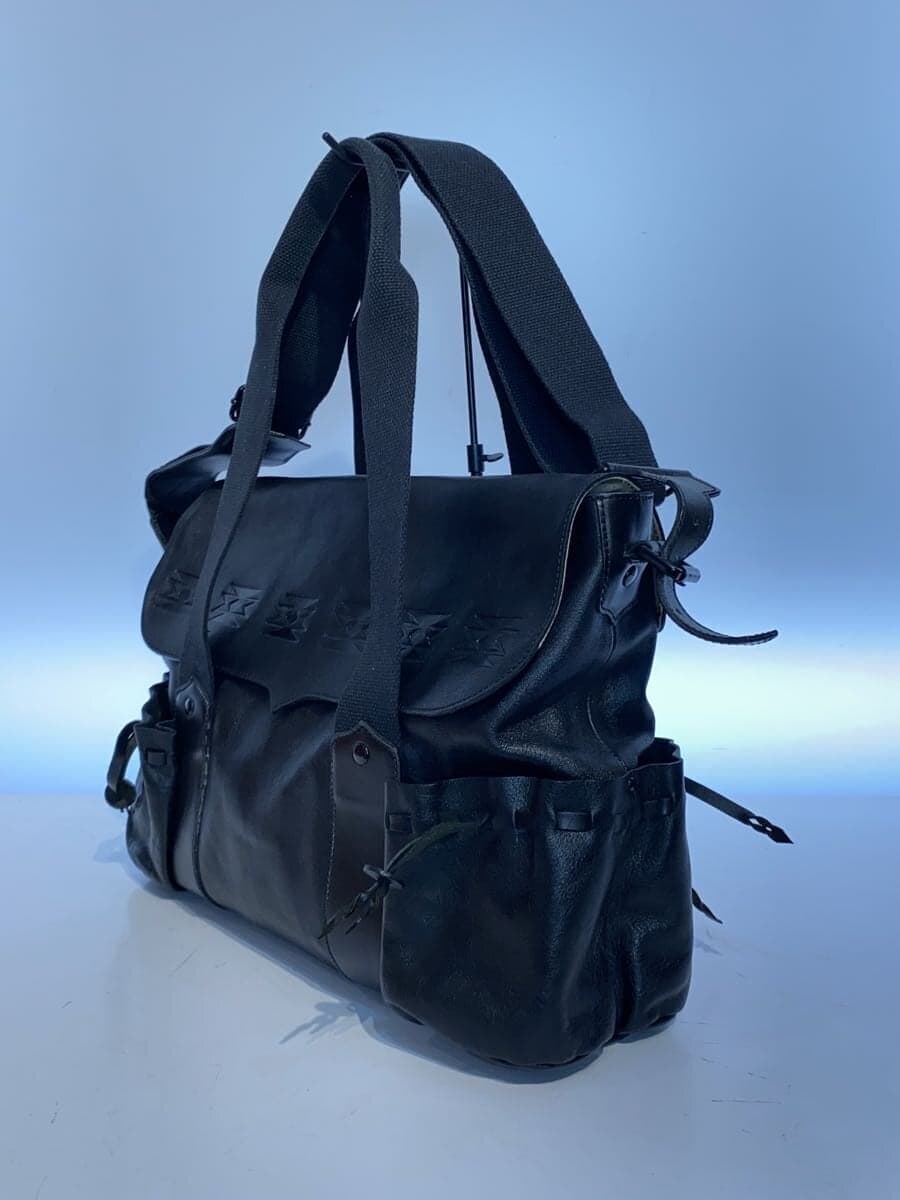 Bill Amberg Shoulder Bag Leather BLK 2