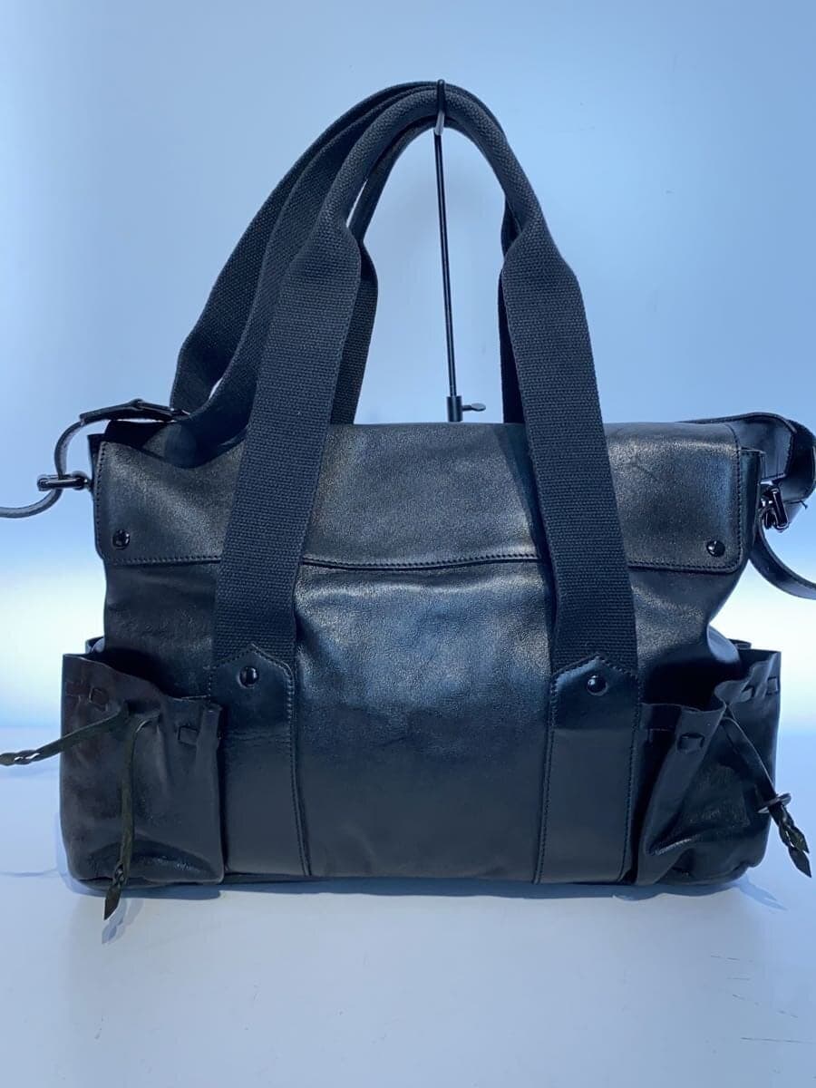 Bill Amberg Shoulder Bag Leather BLK 3