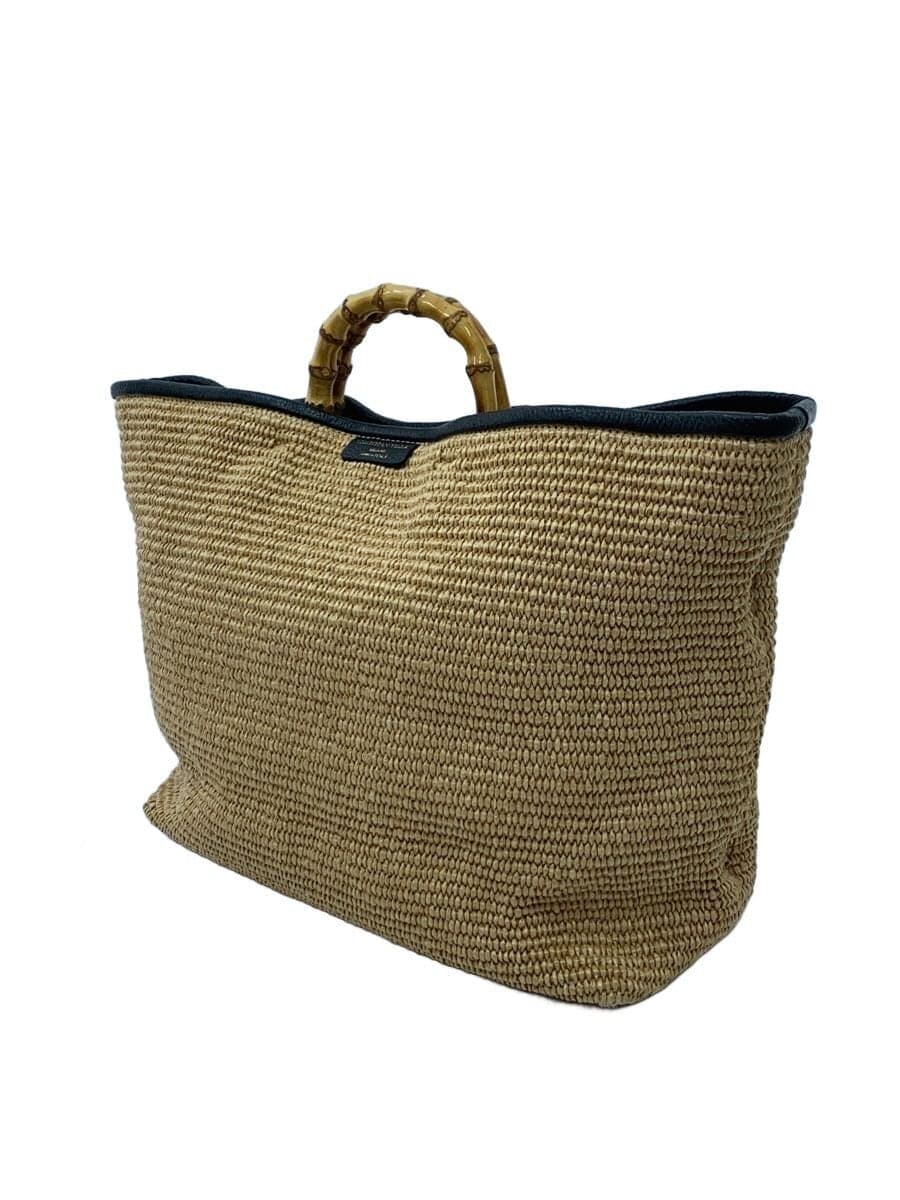 CHRISTIAN VILLA Shoulder Bag -- BEG Bamboo Handle Straw Bag 2