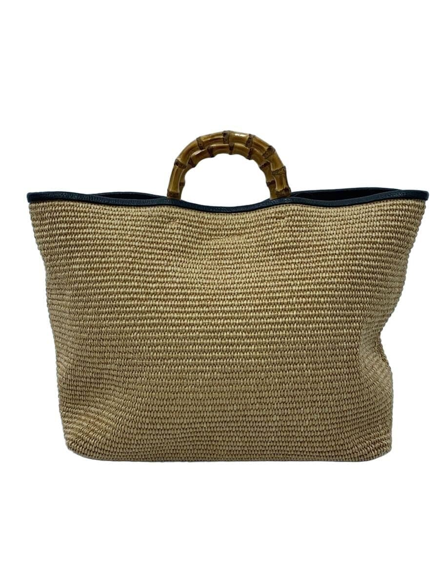 CHRISTIAN VILLA Shoulder Bag -- BEG Bamboo Handle Straw Bag 3