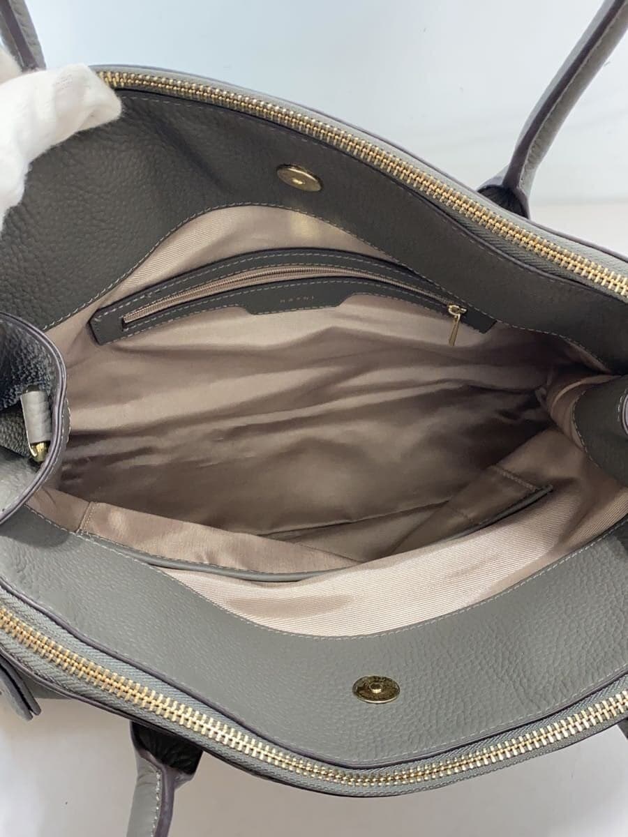 HAYNI2WAY Tote Bag Shoulder Bag Faux Leather Gray 6