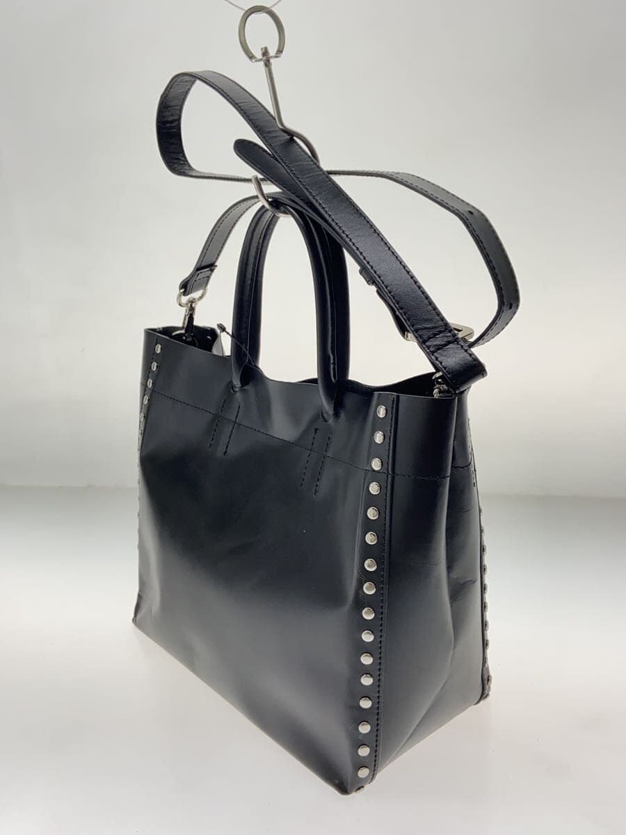 ear PAPILLONNER2-Way Studs Shoulder Bag Handbag Leather Black EAZ1012212A0012 2