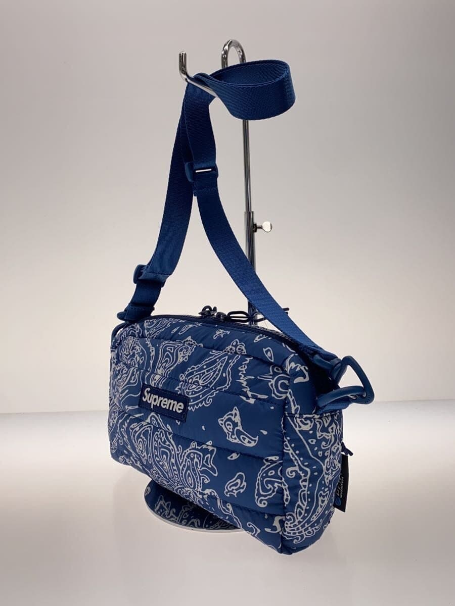 Supreme22AW Puffer Side Bag Shoulder Bag Polyester BLU 2